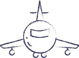 aeronave escalera mano dibujado vector ilustración