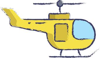 Helicopter hand drawn vector illustration