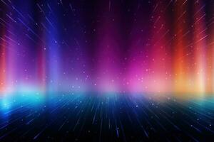 Futuristic point wave. Abstract background with a dynamic wave. Generative AI photo