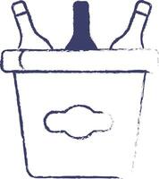 Beer bucket hand drawn vector illustration