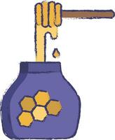 miel tarro mano dibujado vector ilustración