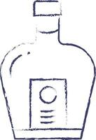 alcohol botella mano dibujado vector ilustración
