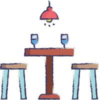 Restaurant Table hand drawn vector illustration