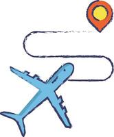 Flight trip hand drawn vector illustration