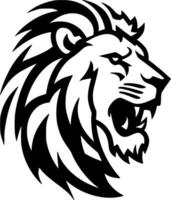 Lion - Black and White Isolated Icon - Vector illustration