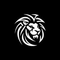 Lion, Black and White Vector illustration