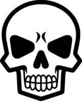 Skull, Black and White Vector illustration