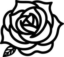 Rose, Black and White Vector illustration