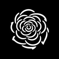 Rose, Black and White Vector illustration