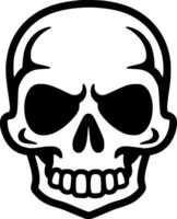 Skull - Black and White Isolated Icon - Vector illustration