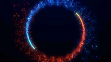 3D glowing dust trail. Bright glowing particles and sparkles, fireworks explosion. Introductory screensaver. Logo reveal. Christmas, New Year video