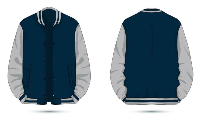 Varsity Jacket Mockup Vector Art, Icons, and Graphics for Free Download
