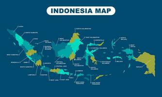 moderno diseño de indonesio mapa vector