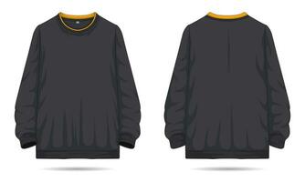 Casual sweatshirt template front and back view vector