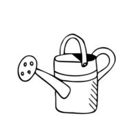 Watering can sketch icon for web, mobile and infographics. Hand drawn Watering can vector icon isolated on white background.