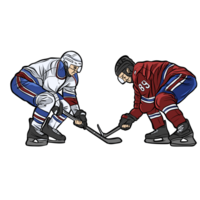 Ice hockey player action clipart png