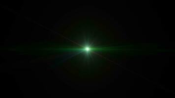 Center glow green optical flare light burst animation background video