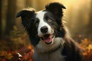 Lovable Cute border collie. Generate Ai photo