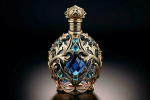 Colorful Perfume bottle. Generate Ai photo