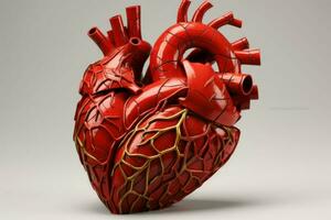 Biological anatomic heart. Generate Ai photo