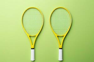 Sturdy tennis rackets. Generate Ai photo