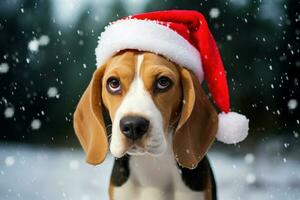 Stylish Cute beagle breed dog cap. Generate Ai photo