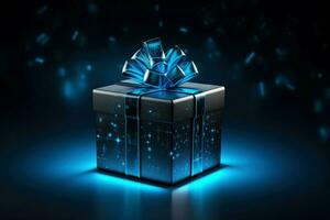 Convenient Cyber gift box. Generate Ai photo