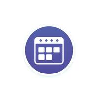 calendar or schedule icon for web vector