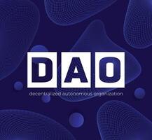 DAO banner design, decentralized autonomous organization vector