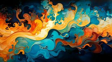 Abstract background with bright and colorful splashes photo
