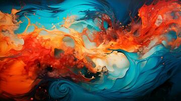 Abstract background with bright and colorful splashes photo