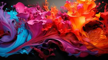 Abstract background with bright and colorful splashes photo