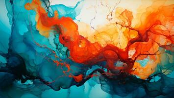 Abstract background with bright and colorful splashes photo