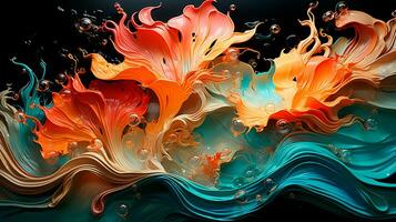 Abstract background with bright and colorful splashes photo