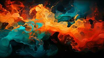 Abstract background with bright and colorful splashes photo