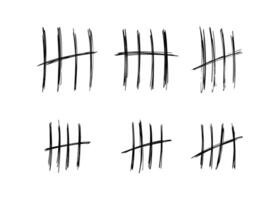 Tally marks on white background vector