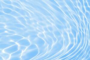 Abstract transparent water shadow surface texture natural ripple on blue background photo