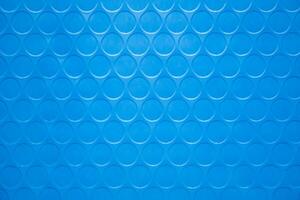 Blue Plastic wrap air bubble texture background packaging material photo