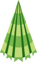Stylized, decorative Christmas tree. PNG Christmas tree with transparent background