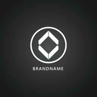 abstract geometric business logo concept design white color shapes vector