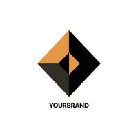minimalist shadow abstract geometric shape vector company icon logo design concept