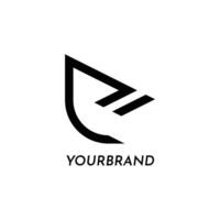 minimalist elegant black abstract geometric shape vector company icon logo design concept