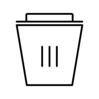 Trash can icon vector. Delete sign vector