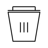 basura lata icono vector. Eliminar firmar vector