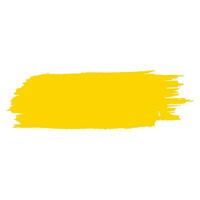 yellow ink paint brush stroke vector