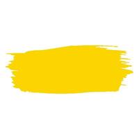 yellow ink paint brush stroke vector