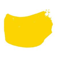 yellow ink paint brush stroke vector