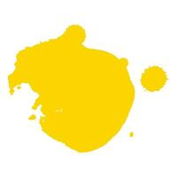 yellow ink splash brush drop vector