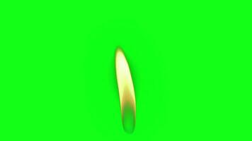 Candle flame isolated on green screen background Free Video