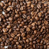Coffee texture, background, surface for design, space for text. Generative AI photo
